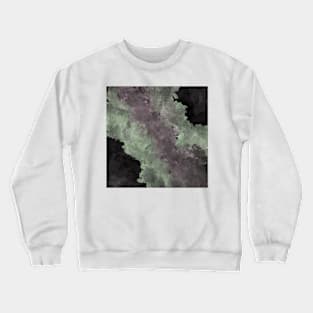 Dark Pastel Watercolor Green Black Purple Design Crewneck Sweatshirt